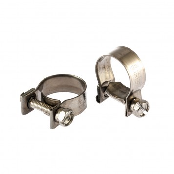 475063 | Хомуты металлические 16-18 мм, ширина 9 мм, винтовой, W4, 2 шт, СИБРТЕХ MINI-0