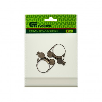 475083 | Хомуты металлические, силовые 23-25 мм, ширина 18 мм, шарнирный, W4, 2 шт, СИБРТЕХ-1