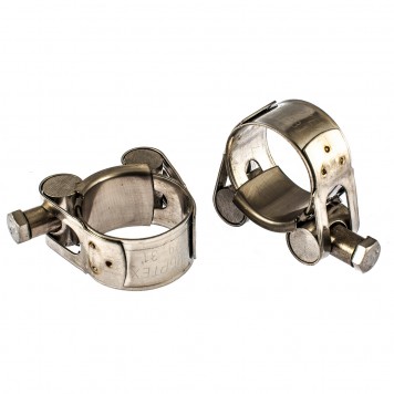 475113 | Хомуты металлические, силовые 29-31 мм, ширина 20 мм, шарнирный, W4, 2 шт, СИБРТЕХ-0