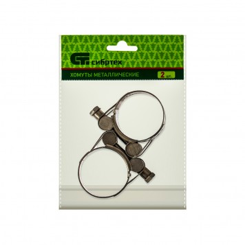 475233 | Хомуты металлические, силовые 36-39 мм, ширина 20 мм, шарнирный, W4, 2 шт, СИБРТЕХ-1