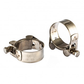 475253 | Хомуты металлические, силовые 40-43 мм, ширина 20 мм, шарнирный, W4, 2 шт, СИБРТЕХ-0