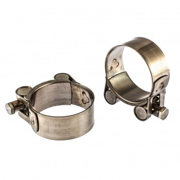 475373 | Хомуты металлические, силовые 44-47 мм, ширина 22 мм, шарнирный, W4, 2 шт, СИБРТЕХ-0