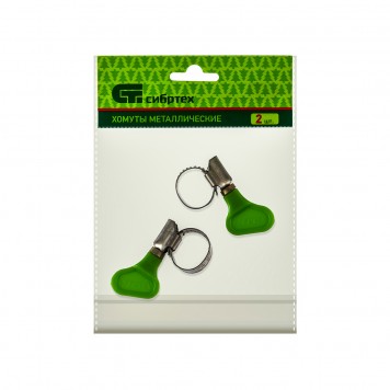 476483 | Хомуты металлические, червячные 10-16 мм, ширина 12 мм, W4, с ключом, 2 шт, СИБРТЕХ-1