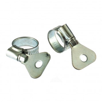 476497 | Хомуты металлические, червячные 12-20 мм, ширина 10 мм, W1, с металлическим ключом, 2 шт, СИБРТЕХ-0