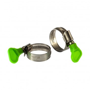 476513 | Хомуты металлические, червячные 20-32 мм, ширина 12 мм, W4, с ключом, 2 шт, СИБРТЕХ-0