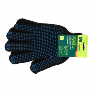 67701 | Перчатки утепленные, ПВХ покрытие, "Точка", 7 класс, СИБРТЕХ-1