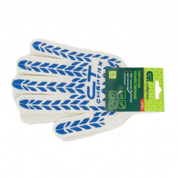 67704 | Перчатки х/б, ПВХ покрытие, "Протектор" 7 класс, СИБРТЕХ-4