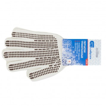 67778 | Перчатки трикотажные, ПВХ гель "Протектор", оверлок, СИБРТЕХ-2