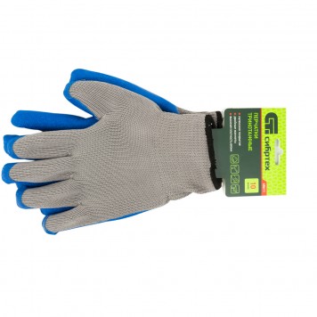 68611 | Перчатка двойная утепленная, латексное рельефное покрытие, 127 г, СИБРТЕХ-1