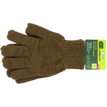 68621 | Перчатка двойная, основа верблюжья шерсть, ПВХ покрытие "Трактор", 150 г, СИБРТЕХ-1