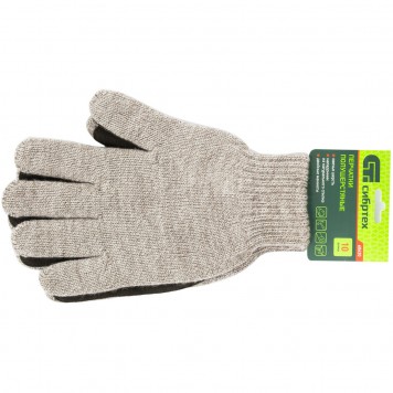 68630 | Перчатка двойная полушерстяная, спилковый наладонник, 150 г, СИБРТЕХ-1