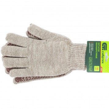 68631 | Перчатка двойная полушерстяная, ПВХ покрытие, "Трактор", 123 г, СИБРТЕХ-1
