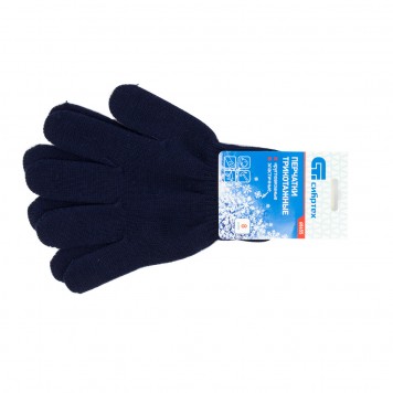 68655 | Перчатки трикотажные, акрил, синий, оверлок, СИБРТЕХ-1