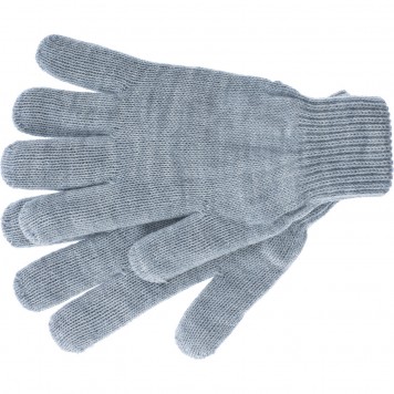 68672 | Перчатки трикотажные, акрил, серая туча, двойная манжета, СИБРТЕХ-0