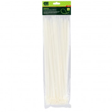 45580 | Хомуты, 350 х 8 мм, пластиковые, белые, 50 шт, СИБРТЕХ-0