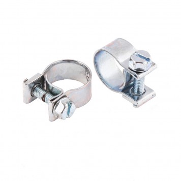 47504 | Хомуты металлические 12-14 мм, ширина 9 мм, винтовой, W1, 2 шт, СИБРТЕХ MINI-0