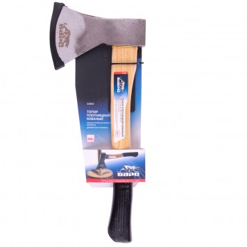 21654 | Топор плотницкий, кованый, деревянная рукоятка, 800 г, пескоструйное покрытие полотна, БАРС-4