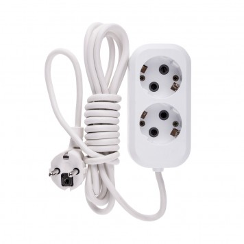 95961 | Удлинитель бытовой, серия УХз-10-203, с заземлением, 3 м, 2 розетки, 10 А, DENZEL-0