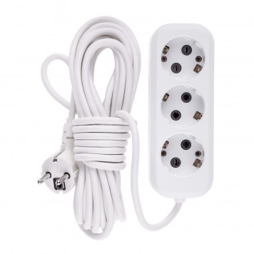 95968 | Удлинитель бытовой, серия УХз-10-307, с заземлением, 7 м, 3 розетки, 10 А, DENZEL-0