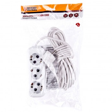 95968 | Удлинитель бытовой, серия УХз-10-307, с заземлением, 7 м, 3 розетки, 10 А, DENZEL-2