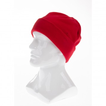 68821 | Шапка с отворотом из флиса для взрослых, размер 56-57, красная, СИБРТЕХ-0