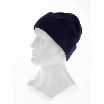 68823 | Шапка с отворотом из флиса для взрослых, размер 56-57, синяя, СИБРТЕХ-0