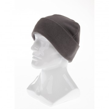 68824 | Шапка с отворотом из флиса для взрослых, размер 56-57, серая, СИБРТЕХ-0