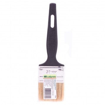 82504 | Кисть флейцевая "Стандарт", 50 х 6 мм, натуральная щетина, пластиковая ручка, СИБРТЕХ-3