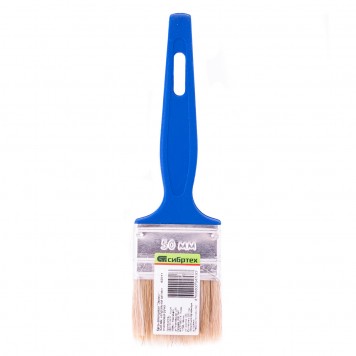 82511 | Кисть флейцевая 50 х 6 мм, натуральная щетина, пластиковая ручка, СИБРТЕХ ЭКСПЕРТ-3