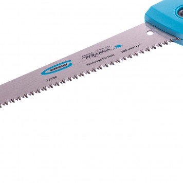 23100 | Ножовка по дереву, выкружная, 300 мм/12", 11-12 TPI, каленый зуб 3D, двухкомпонентная рукоятка, GROSS PIRANHA-1