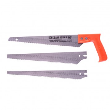 23120 | Ножовка по дереву, 300 мм, 3 сменных полотна, пластиковая рукоятка, ИЖСТАЛЬ-ТНП-0