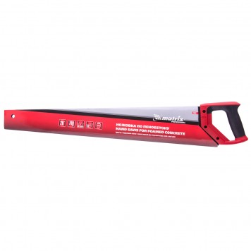 23382 | Ножовка по пенобетону, 700 мм, защитное покрытие, твердосплавные напайки на зубья, двухкомпонентная рукоятка, MATRIX-3