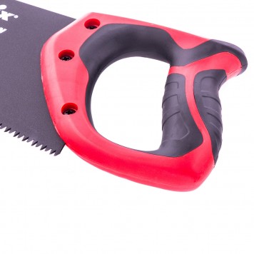 23551 | Ножовка по дереву, 500 мм, 7-8 TPI, зуб-3D, каленый зуб, тефлоновое покрытие полотна, двухкомпонентная рукоятка, MATRIX-2