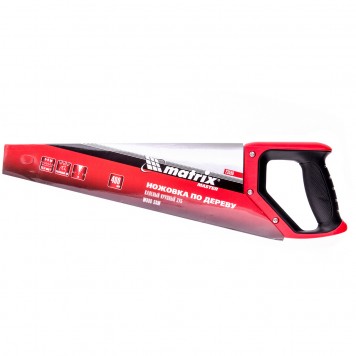 23556 | Ножовка по дереву, 400 мм, зуб 2D, каленый крупный зуб 3-4 TPI, двухкомпонентная рукоятка, MATRIX MASTER-3