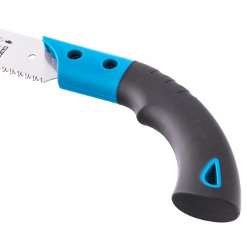 23612 | Пила по дереву, универсальные для кемпинга и сада, 330 мм, 9-10 TPI, каленый зуб 3D, двухкомпонентная рукоятка, пенал, GROSS PIRANHA-2