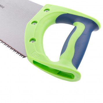 23802 | Ножовка по дереву, 400 мм, 7-8 TPI, каленый зуб 2D, двухкомпонентная рукоятка, СИБРТЕХ ЗУБЕЦ-2