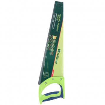 23802 | Ножовка по дереву, 400 мм, 7-8 TPI, каленый зуб 2D, двухкомпонентная рукоятка, СИБРТЕХ ЗУБЕЦ-3