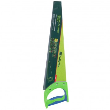 23803 | Ножовка по дереву, 450 мм, 7-8 TPI, каленый зуб 2D, двухкомпонентная рукоятка, СИБРТЕХ ЗУБЕЦ-3