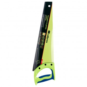 23813 | Ножовка по дереву, 400 мм, 7-8 TPI, каленый зуб 3D, двухкомпонентная рукоятка, СИБРТЕХ ЗУБЕЦ-3