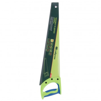 23815 | Ножовка по дереву, 500 мм, 7-8 TPI, каленый зуб 3D, двухкомпонентная рукоятка, СИБРТЕХ ЗУБЕЦ-3