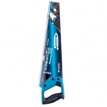 24100 | Ножовка по дереву, 450 мм, 7-8 TPI, зуб-3D, каленый зуб, двухкомпонентная рукоятка, GROSS PIRANHA-3