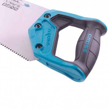 24105 | Ножовка по дереву, 550 мм, 11-12 TPI, зуб-3D, каленый зуб, двухкомпонентная рукоятка, GROSS PIRANHA-2