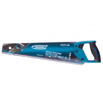 24106 | Ножовка по дереву, 450 мм, 11-12 TPI, зуб-3D, каленый зуб, тефлоновое покрытие полотна, двухкомпонентная рукоятка, GROSS PIRANHA-3