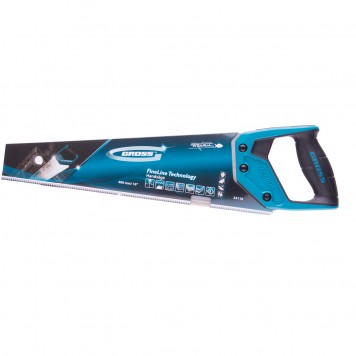 24110 | Ножовка по дереву, 400 мм, 11-12 TPI, зуб-3D, каленый зуб, двухкомпонентная рукоятка, GROSS PIRANHA-3
