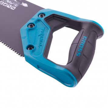 24111 | Ножовка по дереву, 400 мм, 11-12 TPI, зуб-3D, каленый зуб, тефлоновое покрытие полотна, двухкомпонентная рукоятка, GROSS PIRANHA-2