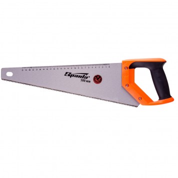 235035 | Ножовка по дереву, 500 мм, 7-8 TPI, зуб 2D, каленый зуб, линейка, двухкомпонентная рукоятка, SPARTA-0