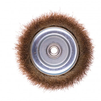 74607 | Щетка для УШМ, 150 мм, М14, "чашка", латунированная витая проволока, MATRIX-0