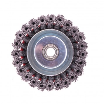 74623 | Щетка для УШМ, 100 мм, М14, "чашка", крученая проволока 0,8 мм, MATRIX-1