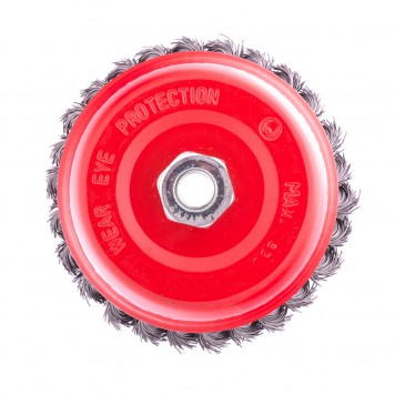 74627 | Щетка для УШМ, 125 мм, М14, "чашка", крученая проволока 0,5 мм, MATRIX-1