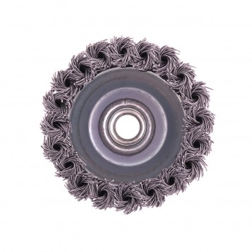74670 | Щетка для УШМ, 80 мм, М14, "чашка", крученая проволока 0,5 мм, MATRIX HEAVY DUTY-1